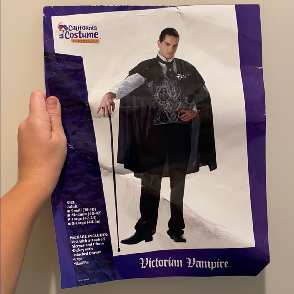 NEW Dracula Vampire Halloween Costume Top
